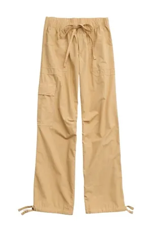 Aerie Avenue Cargo Pant Baggy NEW Khaki Medium Skater Pant Jogger 100% Cotton thumbnail 1