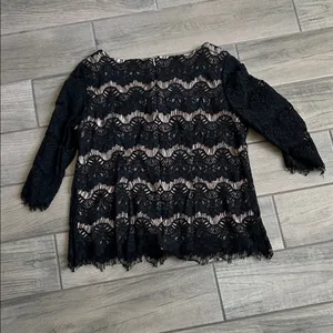 Jessica Howard Black Lace Overlay Top thumbnail 5