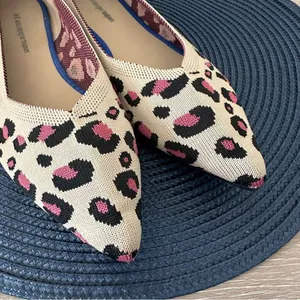 Jet' accompagne‎ Toujours Leopard Animal Print Knit Washable Ballet Flats EU 39 thumbnail 4