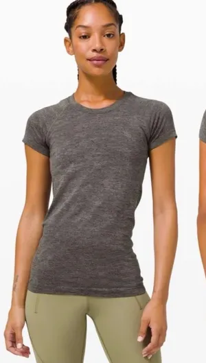 Lululemon swiftly tech short sleeve grey sage/dark olive thumbnail 1