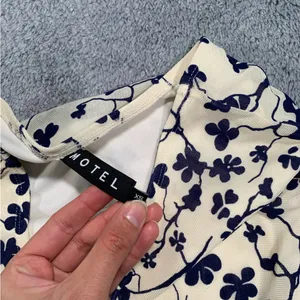 Motel rocks Latika skirt grunge floral flock cream XS thumbnail 7