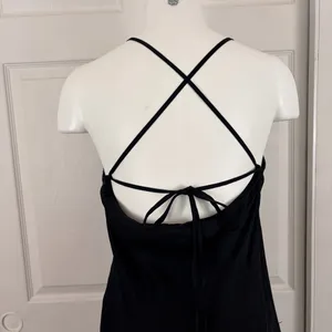 Urban Outfitters black criss-cross back maxi slip dress thumbnail 7