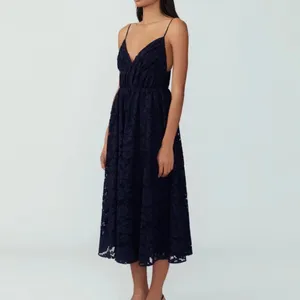 Fame and Partners The Isabeau Lace Midi Dress Navy Size 2 thumbnail 2