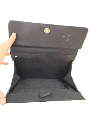 Fossil Black Leather Flap Front Crossbody Bag Long Strap Pocket One Size Women's thumbnail 7