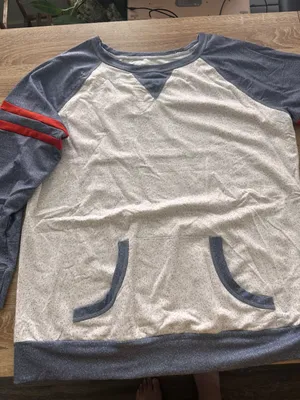 Grey Varsity Sweatshirt Crew Neck Gray Size XXL thumbnail 6