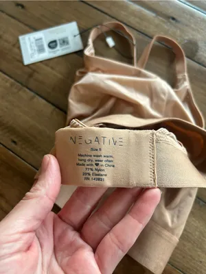 NWT Negative Underwear Glacé Triangle Bra Tan Beige Size undefined thumbnail 7