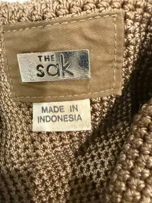 The Sak Vintage Brown Crochet Slouchy Hobo Bag thumbnail 4