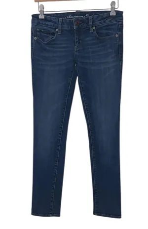 American Eagle Outfitters Stretch Skinny Jeans Blue Denim Woman’s 2 thumbnail 1