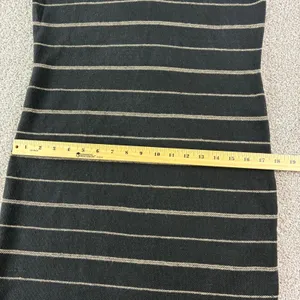 Lauren Ralph Lauren‎ Womens Black Beige Striped Linen Blend V-Neck Shift Dress M thumbnail 6