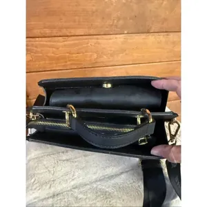 Steve Madden Bevelyn Rhinestone Crystal Logo Crossbody/Tote Black/Gold/Silver thumbnail 6