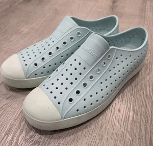 Native Jefferson Slip-On Shoes Light Blue Rubber Size W10 M8 thumbnail 1