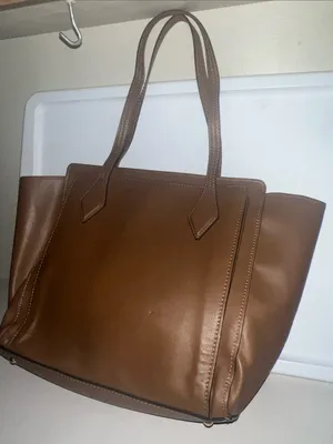 Nine West Cognac Brown Structured Tote thumbnail 5