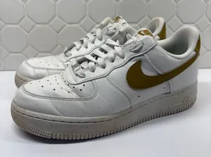 Nike Air Force 1 Sneakers Womens 8 White Bronze DV3808-101 Low Top thumbnail 1