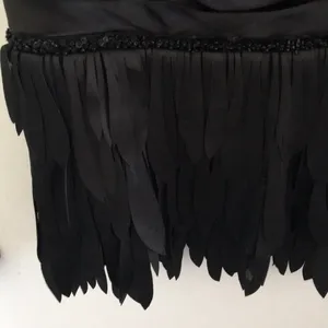 • WHBM • Strapless satin fringe flapper dress size 4 thumbnail 5