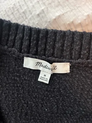 Madewell One-Shoulder Knit Textural Sweater Tank Top thumbnail 2