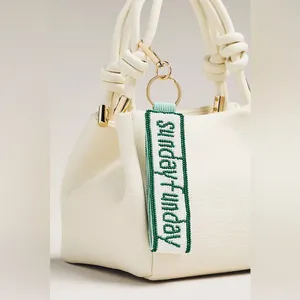 ANTHROPOLOGIE Beaded Bag Charm - White thumbnail 2