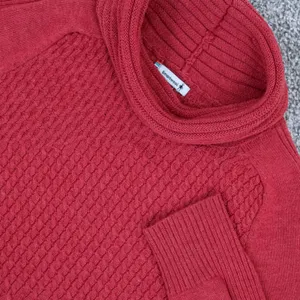 Smartwool Dacono Ski Sweater Cable Knit Turtleneck Women‎ Size S Red Merino Wool thumbnail 2