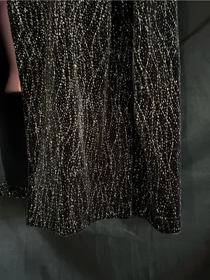 Ronni Nicole Vintage Women’s Sparkle Open-Front Gold & Black Jacket SM thumbnail 4