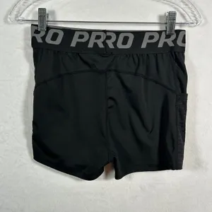 Shein Pro Black Compression Workout Shorts Womens Large Pockets‎ High Rise 3in thumbnail 2