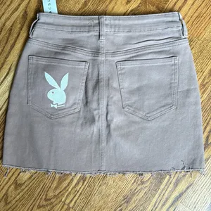Playboy by PacSun Brown denim skirt thumbnail 2