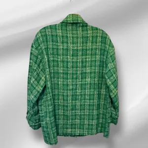 Zara Green Jacket with Raw Hems‎ thumbnail 4