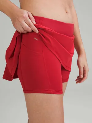 LULULEMON Pace Rival Mid-Rise Skirt in Red Alabama BAMA Logo Size 0 thumbnail 7
