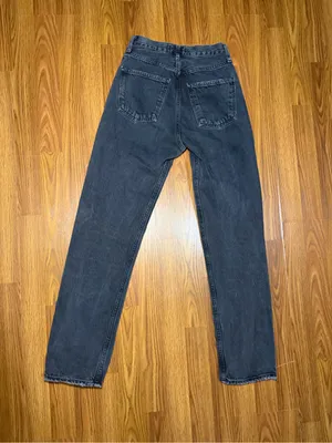 Agolde 90’s Pinch Organic Cotton High Rise Ribcage Black Wash Straight Jean 24 thumbnail 3