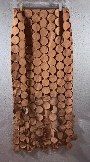 1461 | NEW Artistic Brown Hollow Out Boho‎ Chic Maxi Skirt Women S thumbnail 1