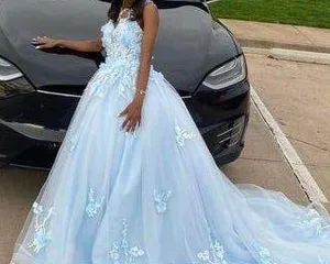 Prom Dress Blue Size 0 thumbnail 1
