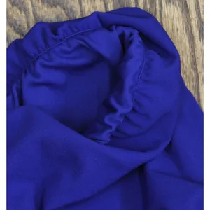 NWT Xscape Scuba Crepe V Neck Ruffled Puff Sleeve Dress Gown Marine Blue 14P thumbnail 11