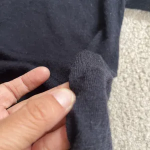 Abercrombie & Fitch Merino Wool Sweater Black S Mock Neck Button Academic Preppy thumbnail 6