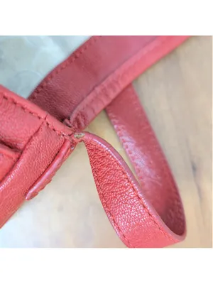 Michael; Michael Kors Red Leather Mini Cross-body Purse thumbnail 7