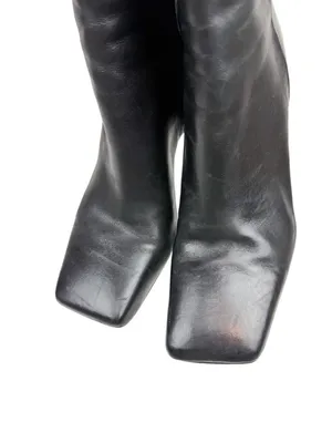 Sam Edelman Anika Black Leather Square Toe Heeled Ankle Boot Size 8.5 thumbnail 10