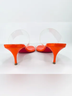 Christian Louboutin Just Nothing 55mm PVC Mules Patent Leather Pumps Size EU 38 thumbnail 7