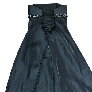 Vintage Cache Strapless Beaded Asymmetric Prom Dress Lace Up Back Evening Party thumbnail 9
