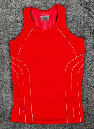 Athleta Finish Fast Line Tank Women's Large Orange thumbnail 1