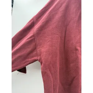Free People Mock Neck Poncho‎ Sweatshirt Womens S Burgundy Oversized OB533959 thumbnail 8