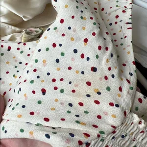 Reformation Kemmy Cream Polka Dot Top Size 0 thumbnail 3