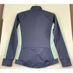 Alo Yoga CoolFit Jacket Womens Navy Blue Colorblock Full‎ Zip Running Medium thumbnail 2