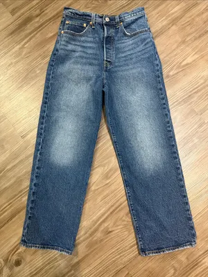 Levi’s Premium Ribcage Straight Ankle Jeans 27 My Honor Dark Wash $110 thumbnail 2