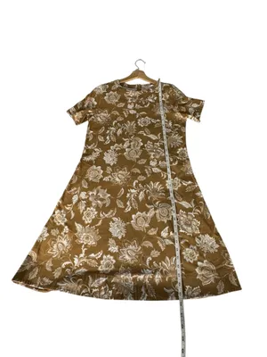 LOFT Womens XS Brown Floral A-Line Dress NWT Cottagecore 90s Butter Mom Fall thumbnail 12