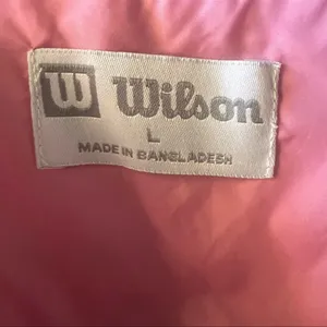 Vintage Wilson women's Pink And White windbreaker L Pickleball Tennis Retro 80’s thumbnail 7