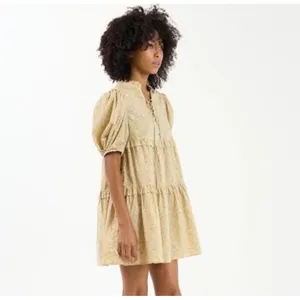 NWT Sundays Eden Celestial Bloom 100% Cotton Floral Tiered Ruffle Mini Dress‎ XS thumbnail 2