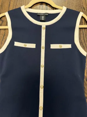 Sincerely Jules Navy and White Mini Dress thumbnail 3