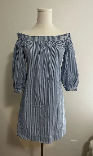 Trina Turk Off Shoulder Striped Dress thumbnail 1