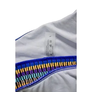 Shein High Waist Cheeky Tribal Blue Swim Bottom Swimwear LARGE Coastal‎ Bright thumbnail 4