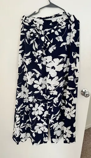 Elastic High waisted pants Blue Size XL thumbnail 1