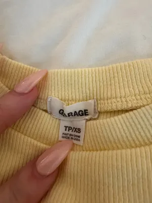 Garage Soft Pale Yellow Ribbed Short Sleeve Baby Tee - XS thumbnail 4