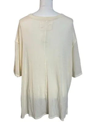 Free People We The Free Peppermint Tee in Oatmeal Cashmere NWT Size Large thumbnail 7