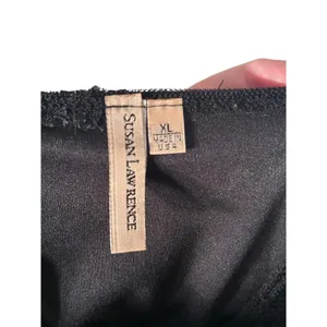 Vintage Susan Lawrence Black‎ Lace Overlay Tank Womens XL thumbnail 2